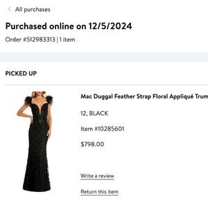 MAC DUGGAL BLACK EVENING DRESS
